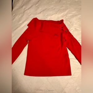 Banana Republic Red Off-shoulder sweater